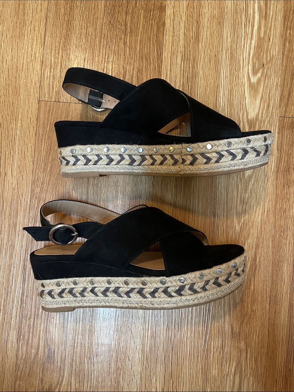 A New Day by Target Faux Suede Platform Espadrilles Size 6